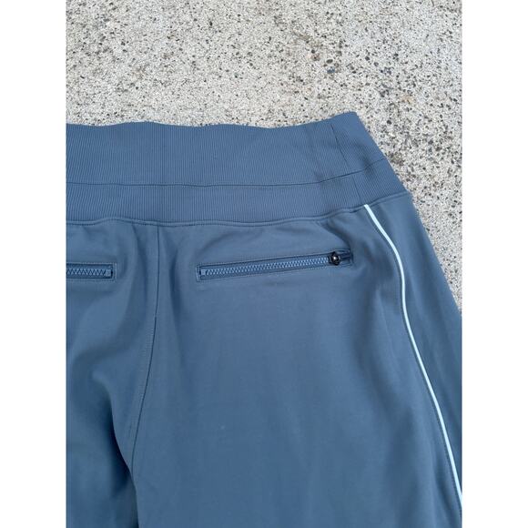 Athleta Venice Track Stripe Wide Leg Pants Medium T Green - Picture 9 of 11